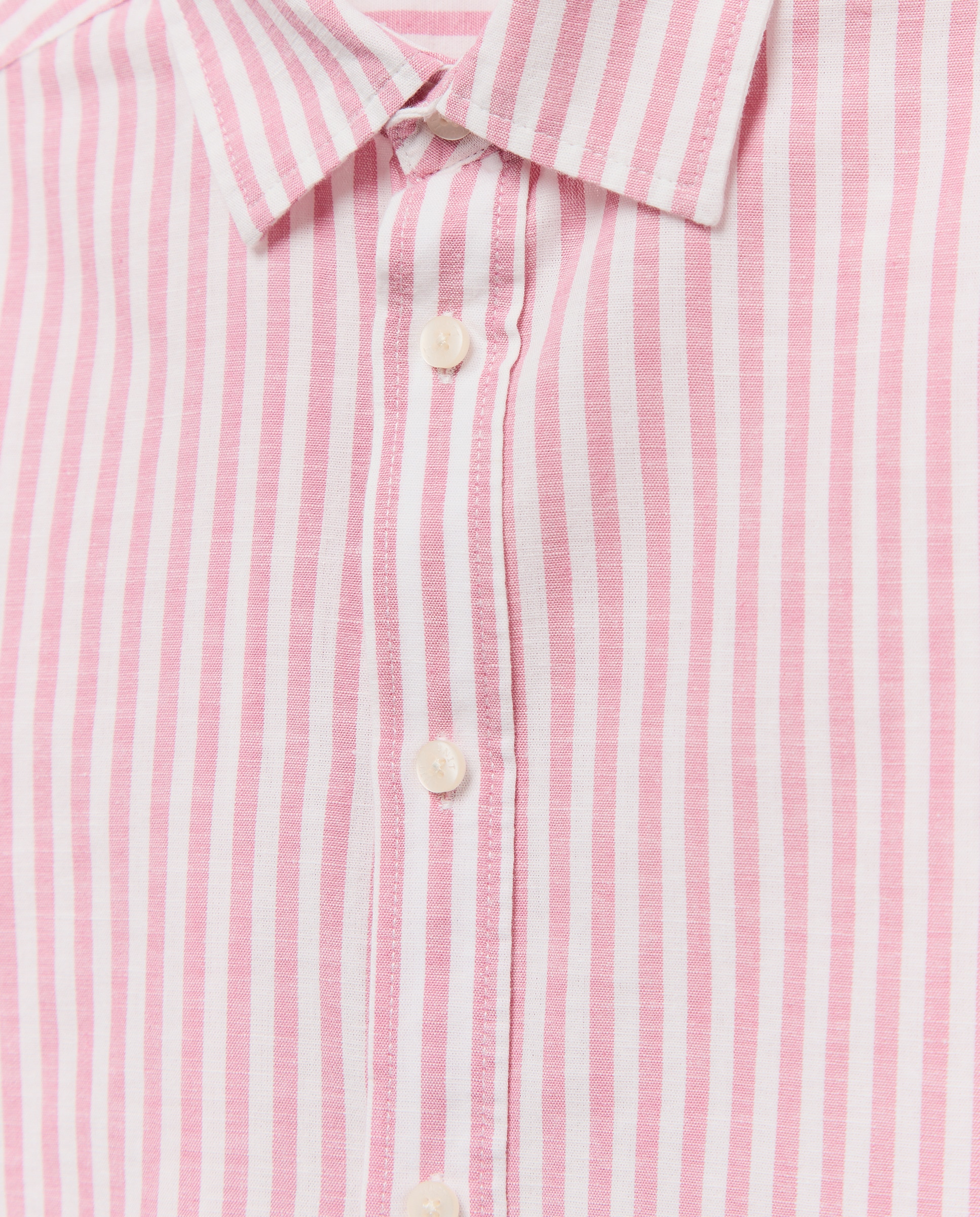 Camisa de niño algodón-lino rayas 230 Rosa oscuro-3