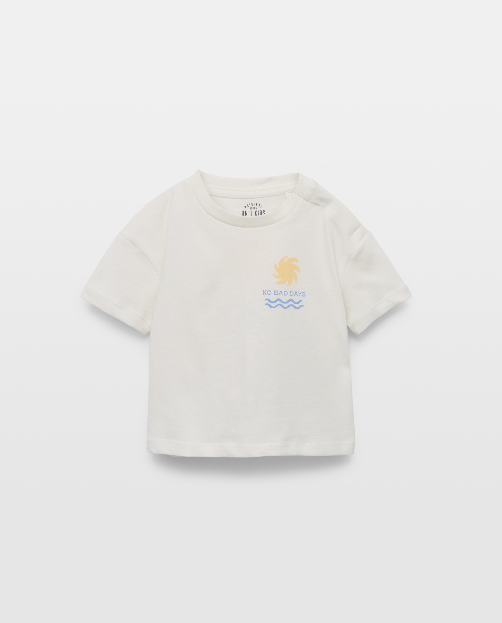 Camiseta de bebé estampada manga corta Blanco-1