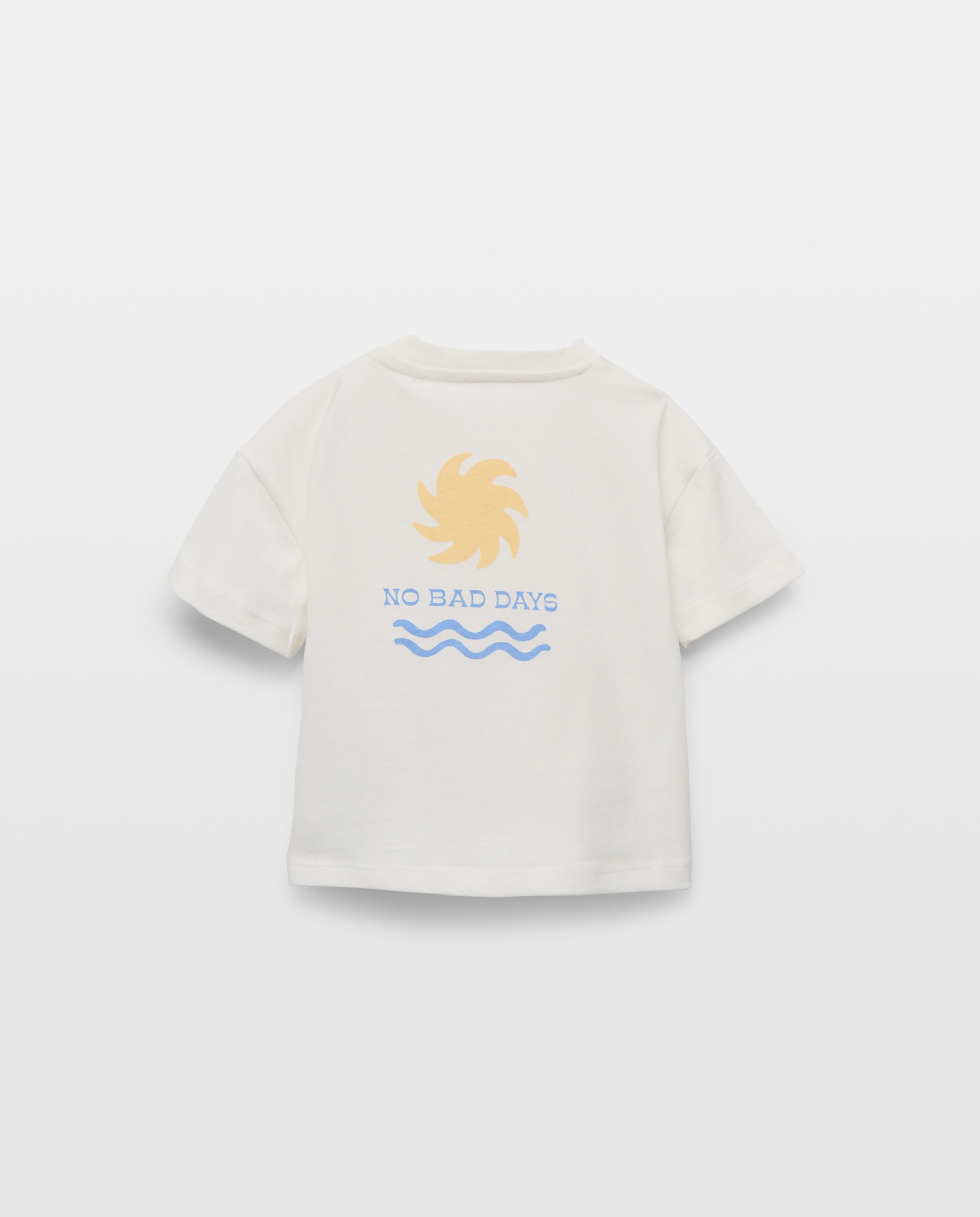 Camiseta de bebé estampada manga corta Blanco-2