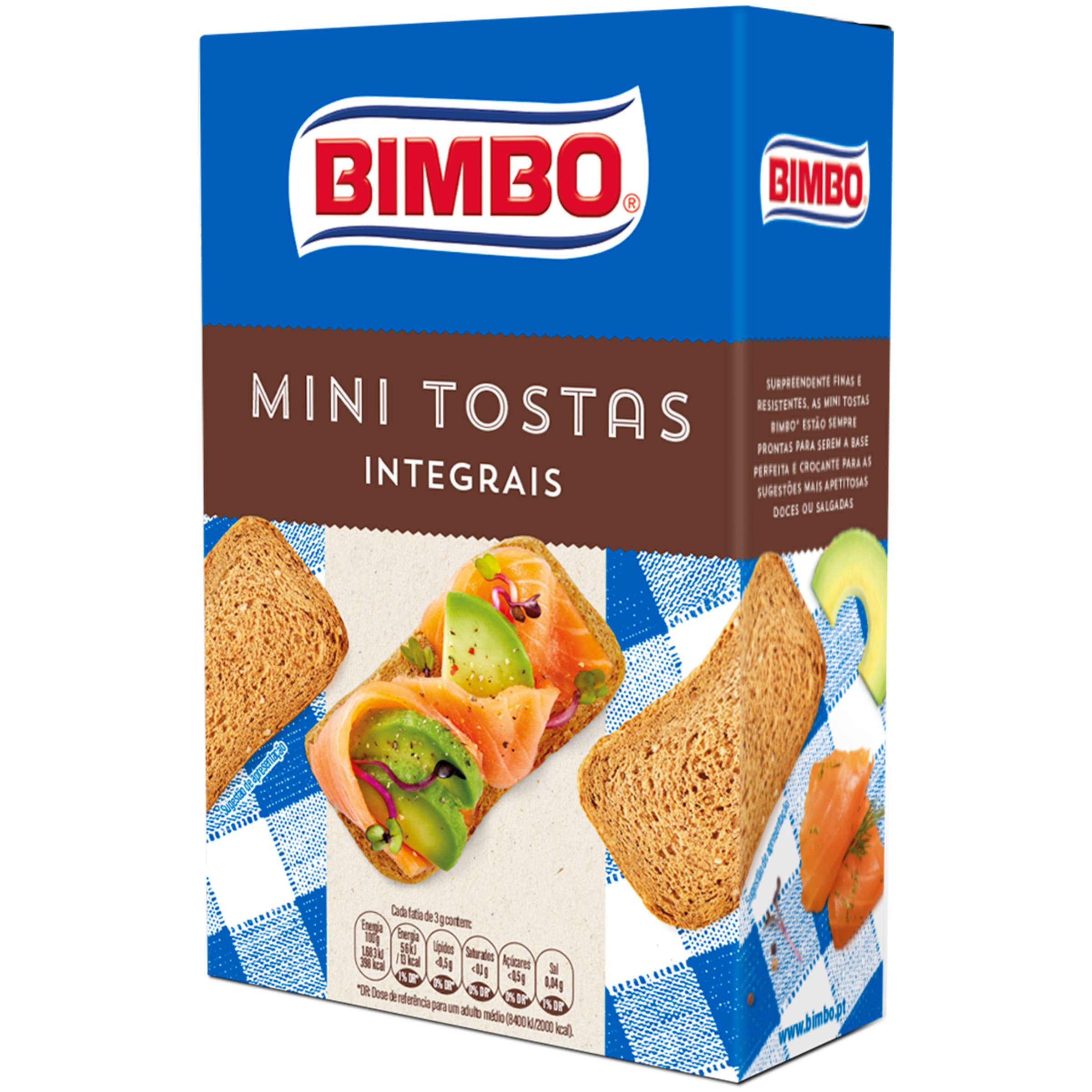 Mini Tostas Integrais embalagem| 100 g
