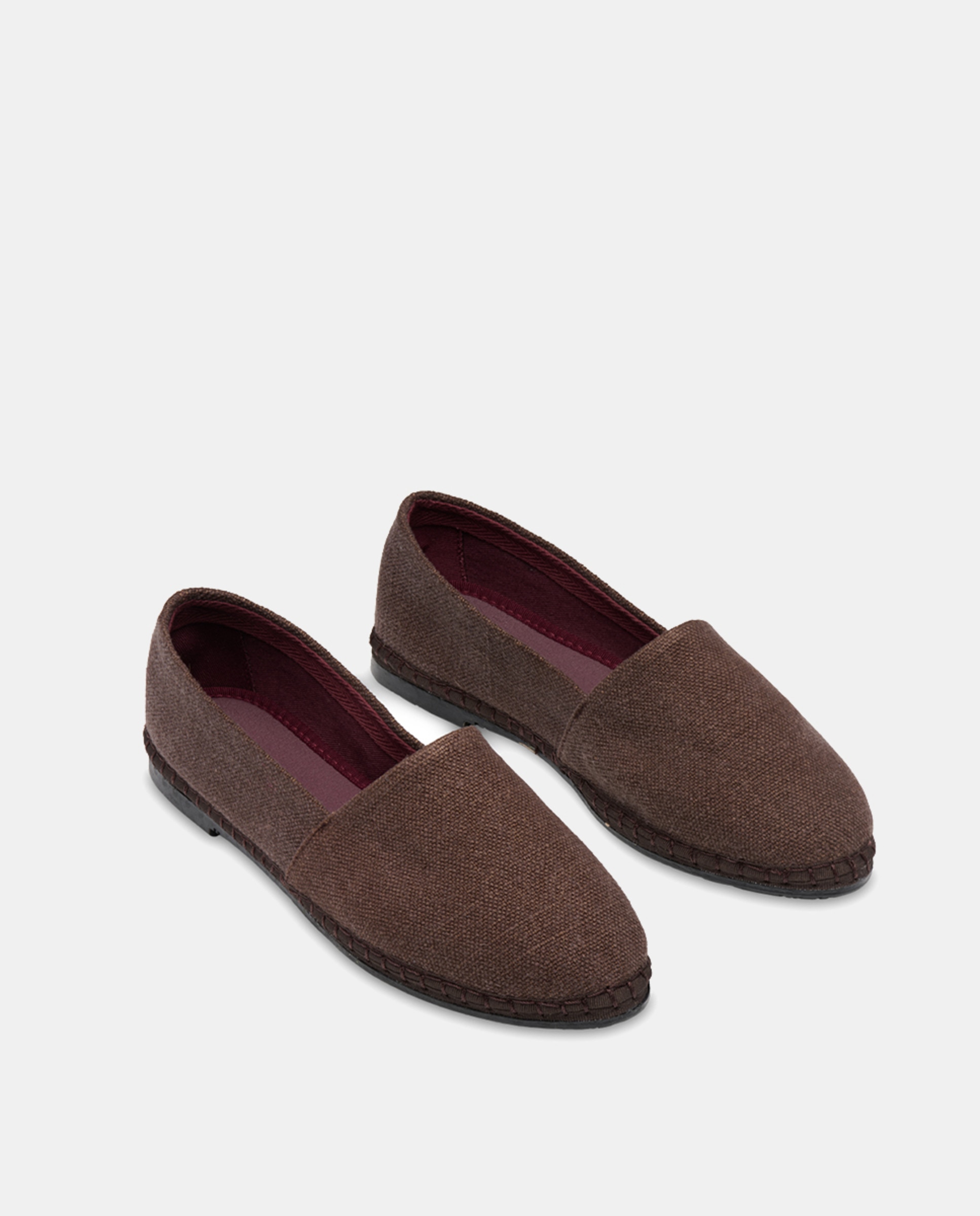 Slippers em Linho Castanho-escuro-2