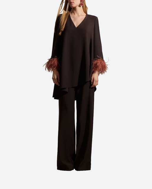 Imagen 0 de Mono de dos piezas con plumas