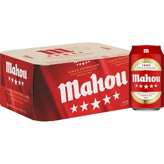 cerveza rubia especial pack 12 latas 33 cl - Mahou 5 Estrellas