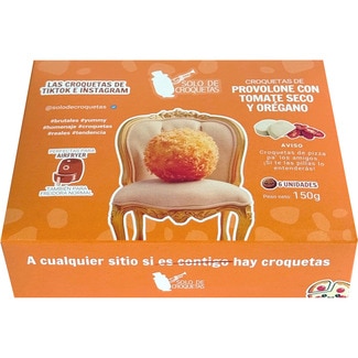 croquetas de provolone con tomate seco y orégano sin gluten 6 unidades estuche 150 g - Solo Croquetas