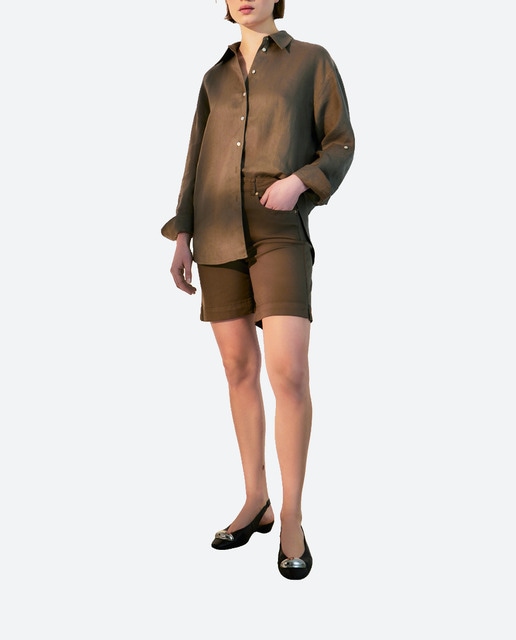 Imagen 0 de Short de mujer liso 5 bolsillos