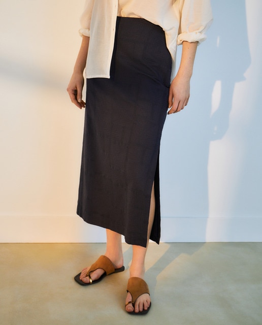 Imagen 0 de Falda larga de algodón de mujer