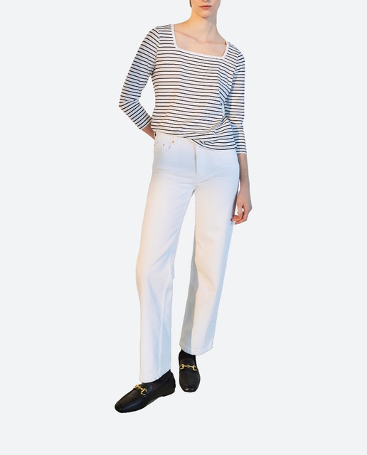 Imagen 0 de Camiseta de mujer mang larga cuello cuadrado