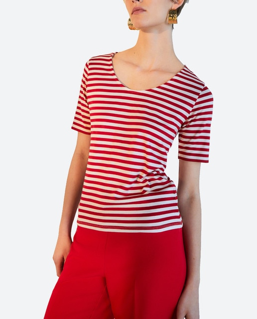 Imagen 0 de Camiseta de mujer manga corta rayas