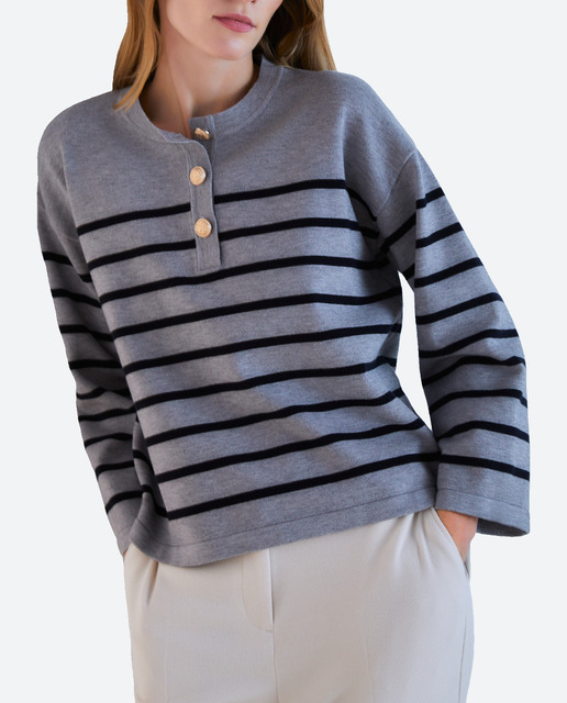 Imagen 0 de Jersey con cuello panadero de mujer