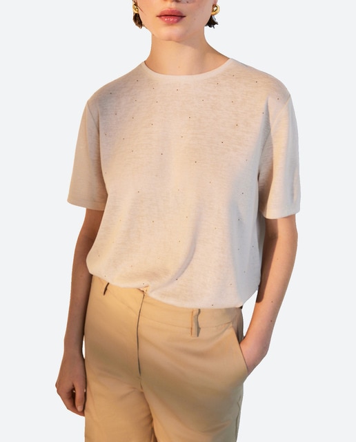 Imagen 0 de Camiseta de mujer manga corta con tachas