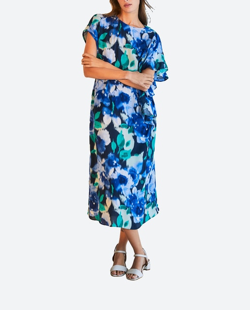 Imagen 0 de Vestido manga corta y volantes