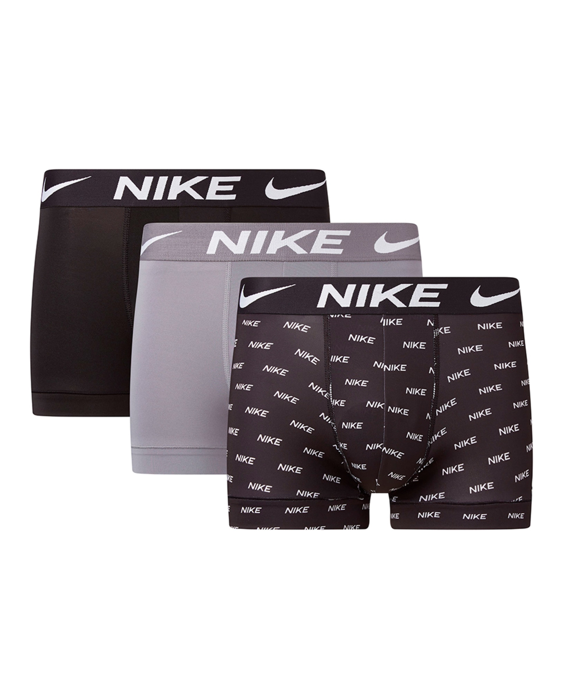 Pack de três boxers de malha pretos de homem Preto-2