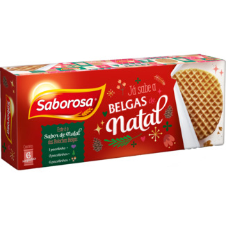 Bolachas Belgas sabor Natal embalagem 220 g - Saborosa