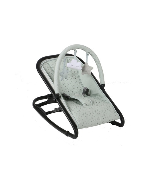 Imagen 0 de Hamaca balancín multiposiciones Cotton Juice Baby Home Nubes y Estrellas verde