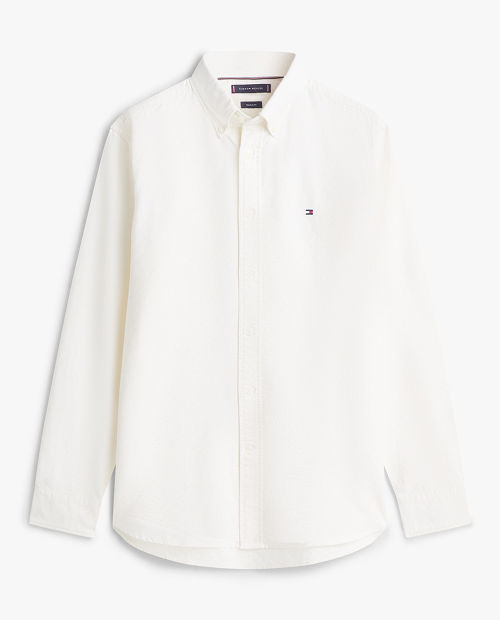 Camisa Lisa Tipo Dobby Branco-4