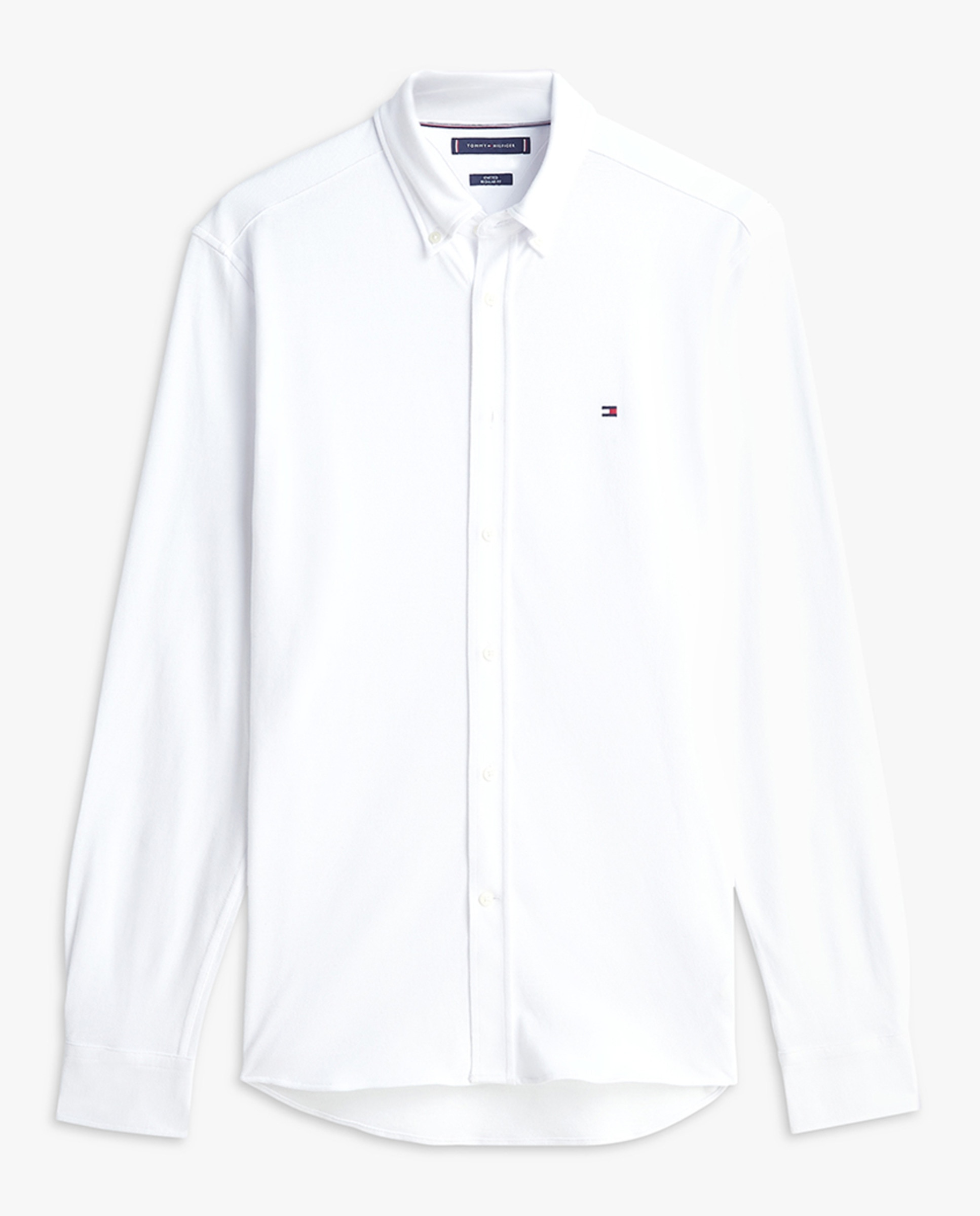 Camisa Lisa de Piqué Branco-4