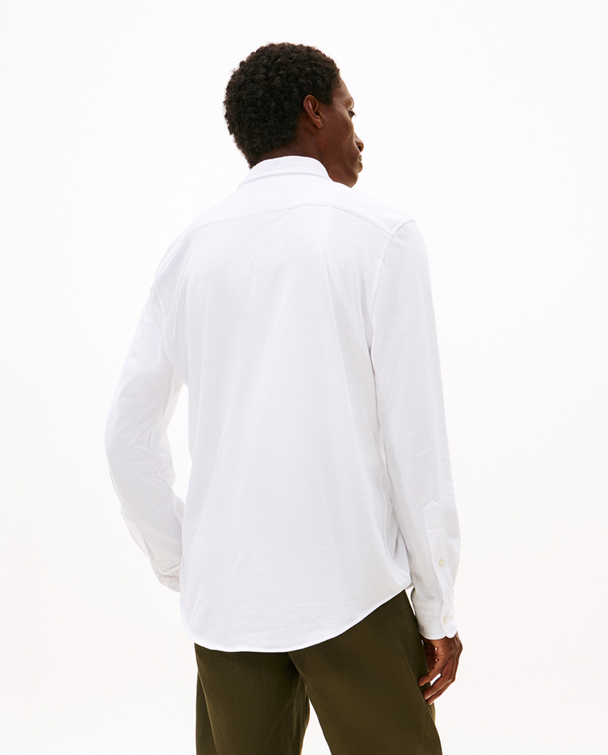 Camisa Lisa de Piqué Branco-2