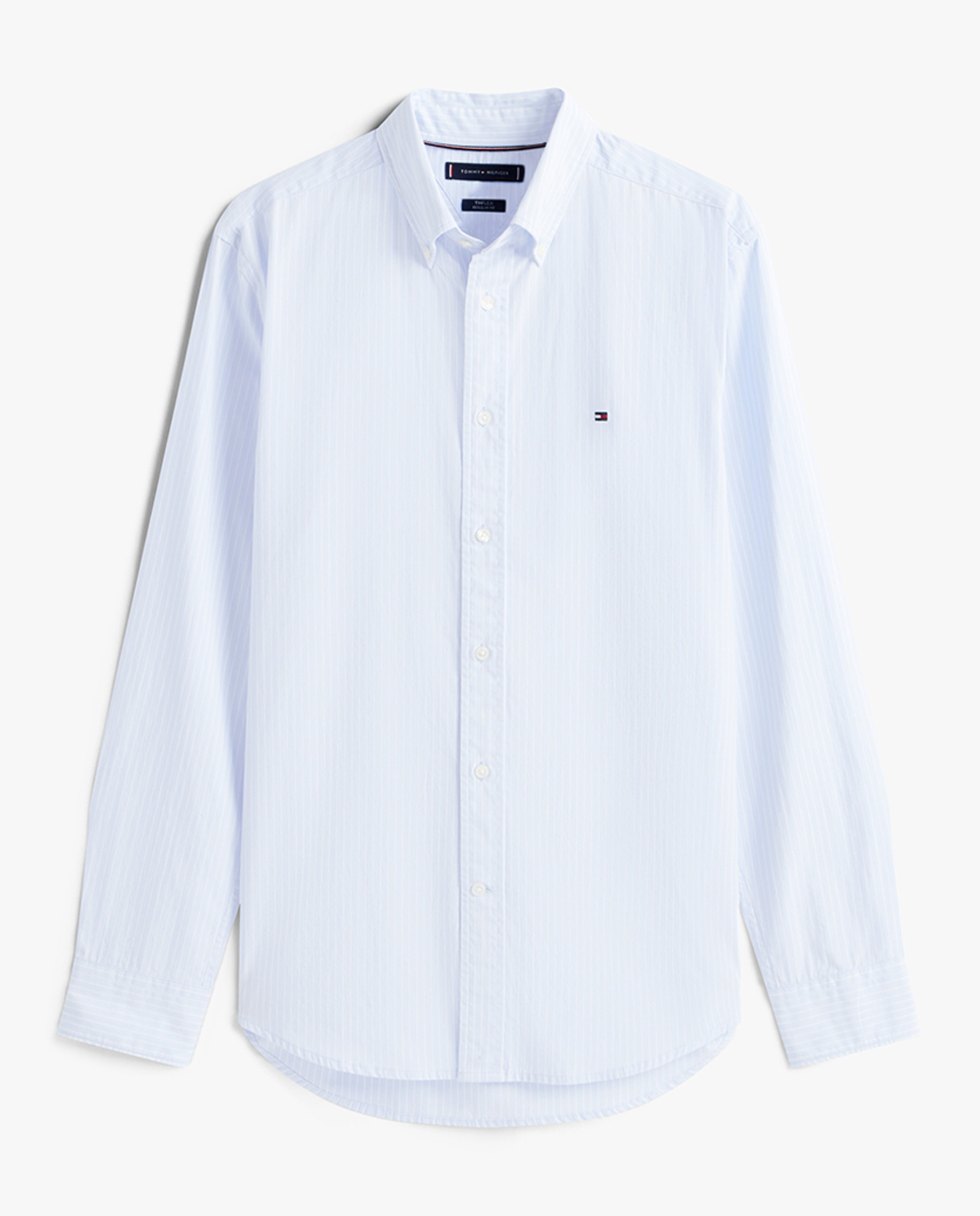 Camisa Estampada de Popelina Azul-4