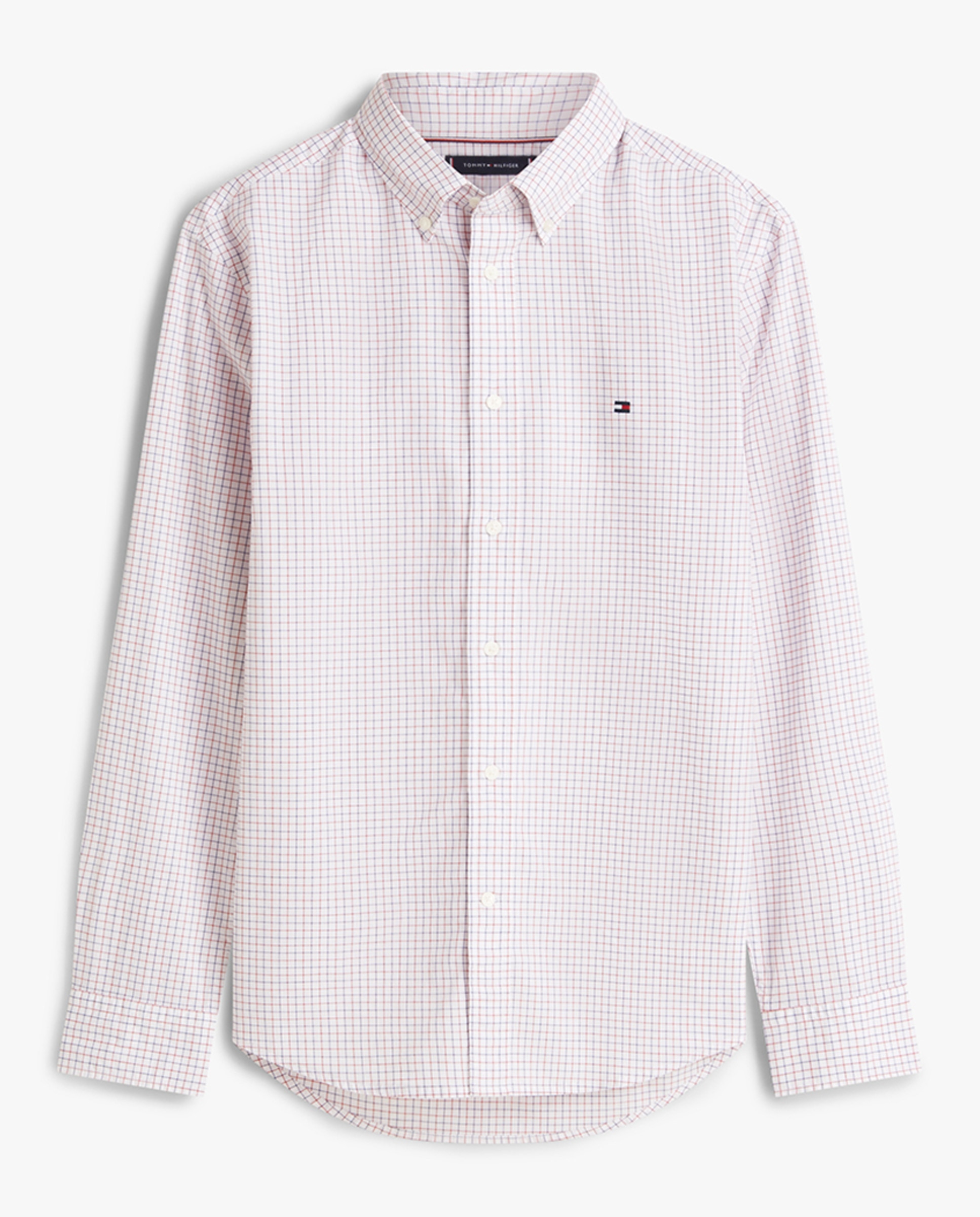 Camisa Estampada de Popelina Vermelho-4