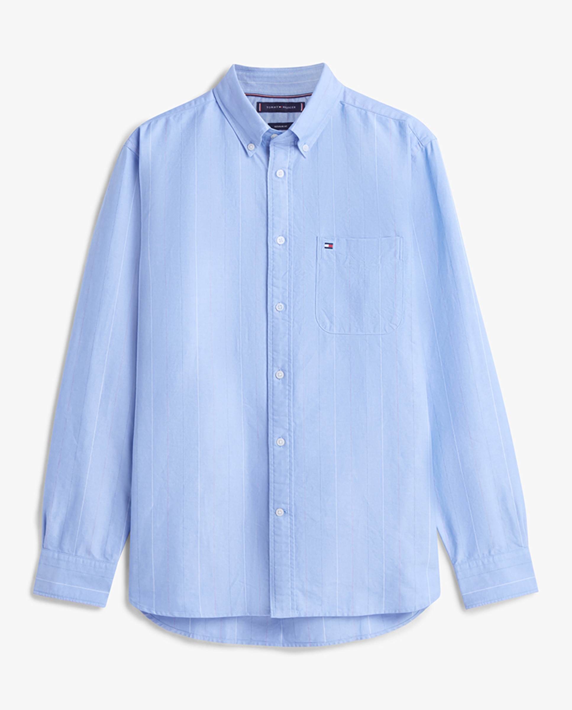 Camisa Oxford Estampada Azul-claro-4