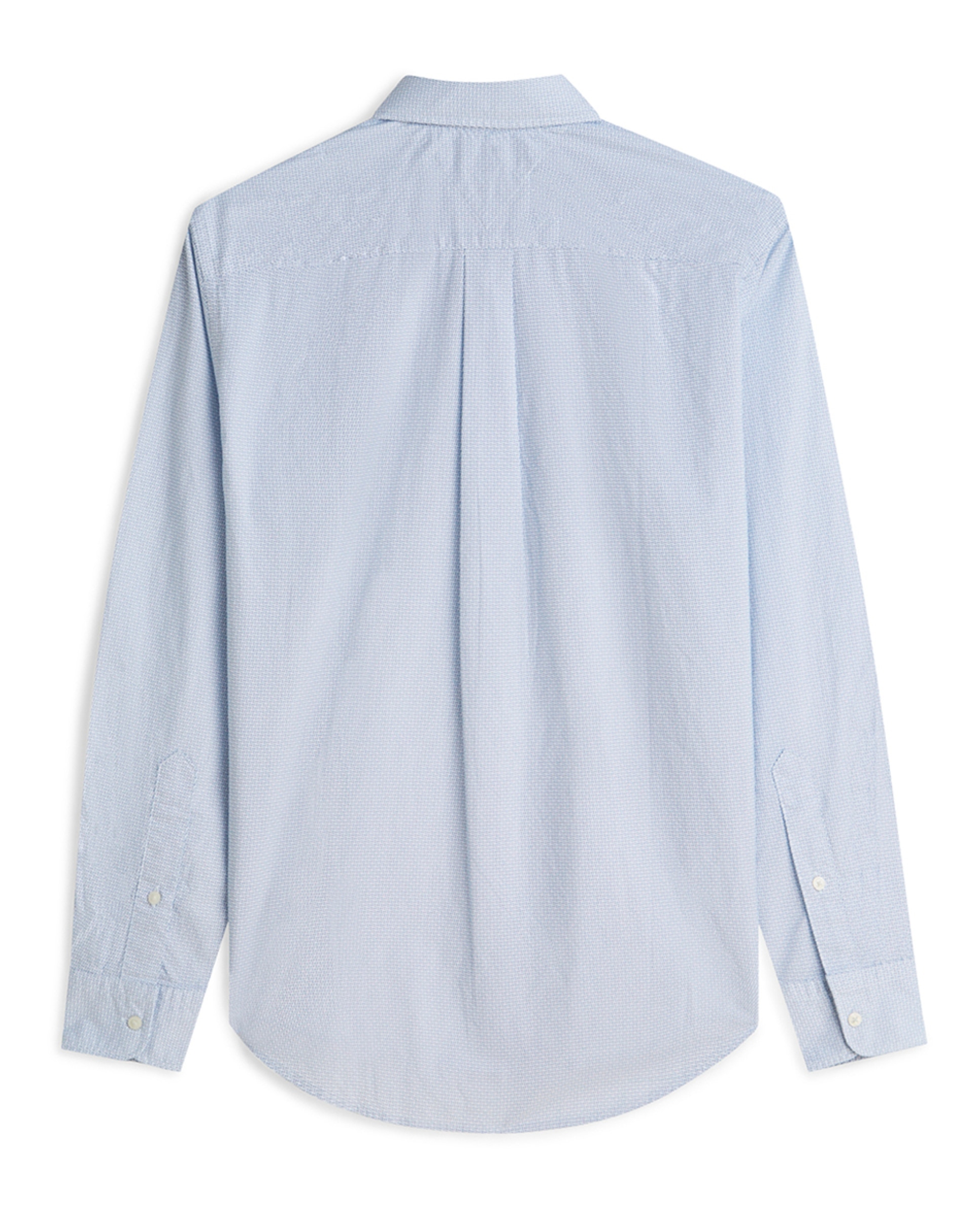 Camisa Estampada de Popelina Azul-5