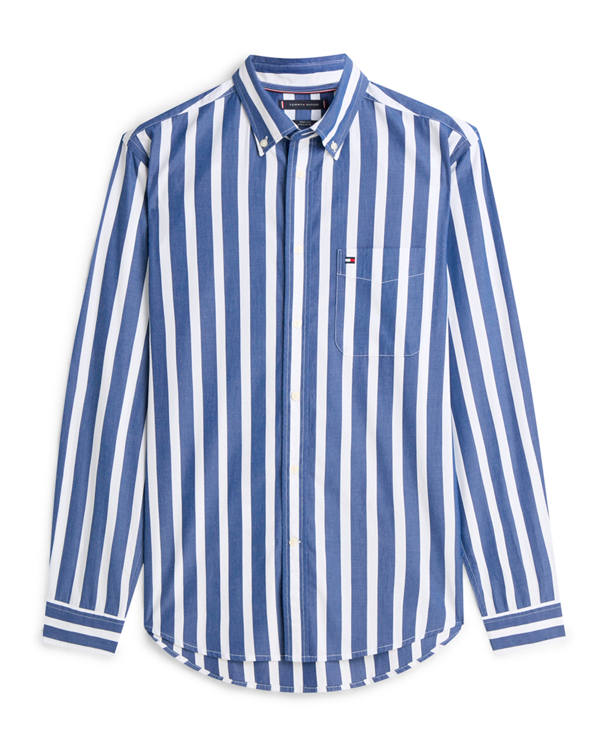 Camisa Estampada de Popelina Azul-4