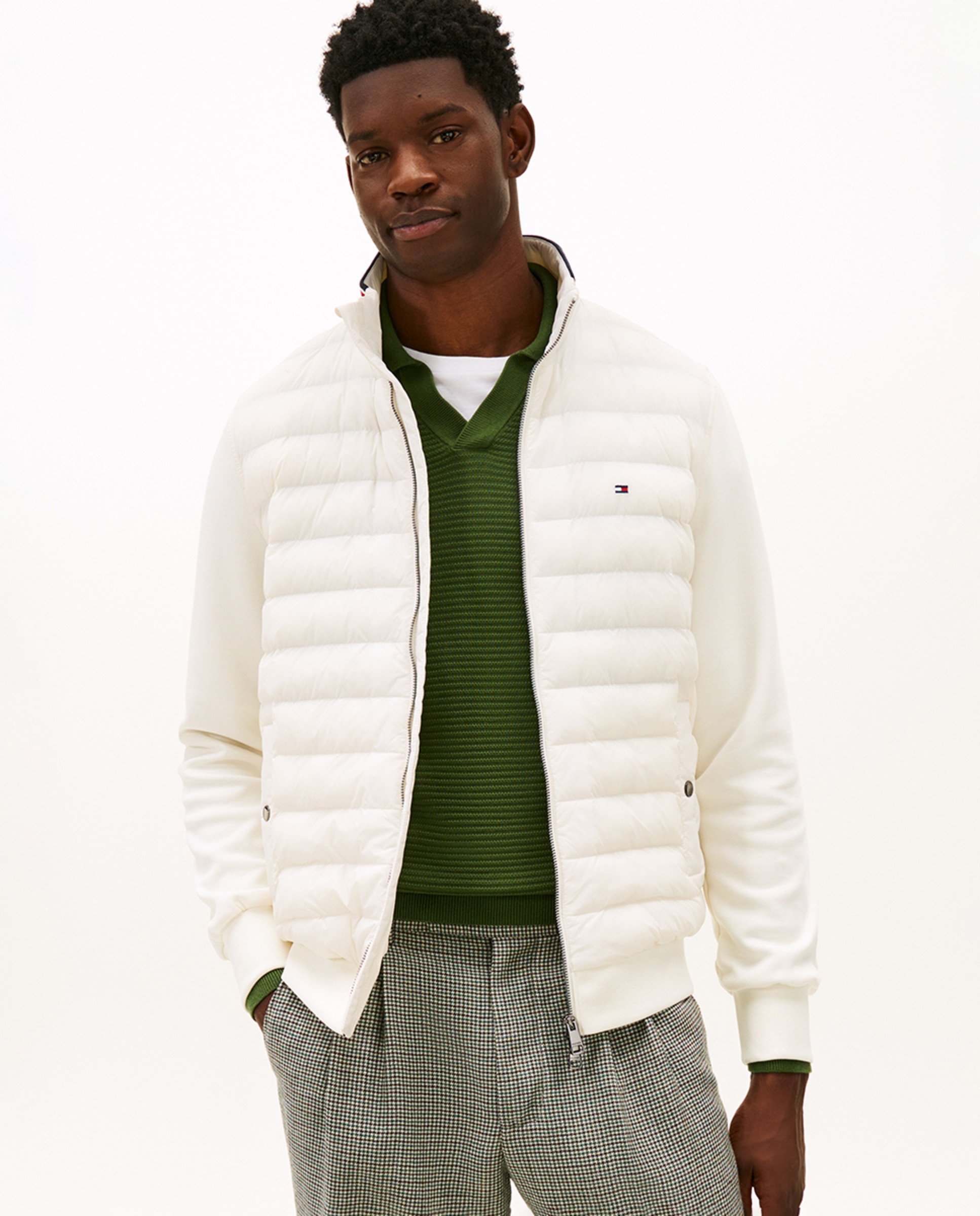 Casaco Acolchoado e Híbrido Branco-1