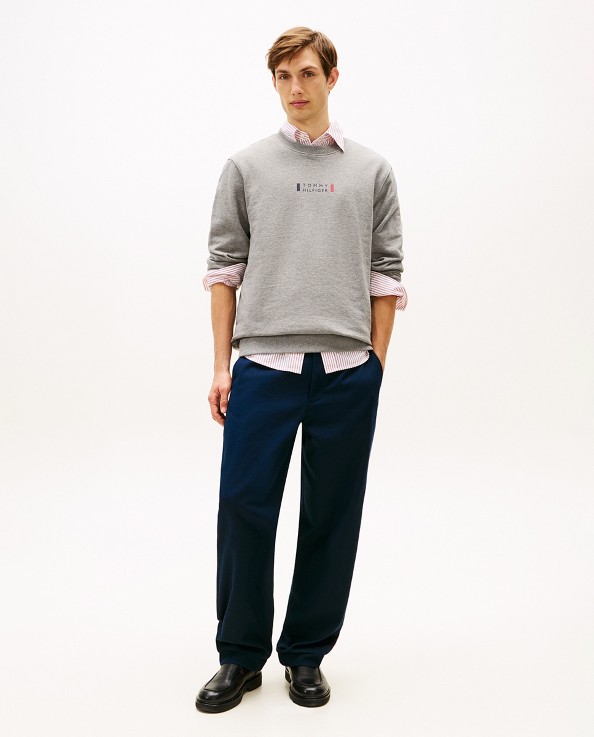 Sweatshirt sem Capuz nem Fecho de Correr Cinzento-5