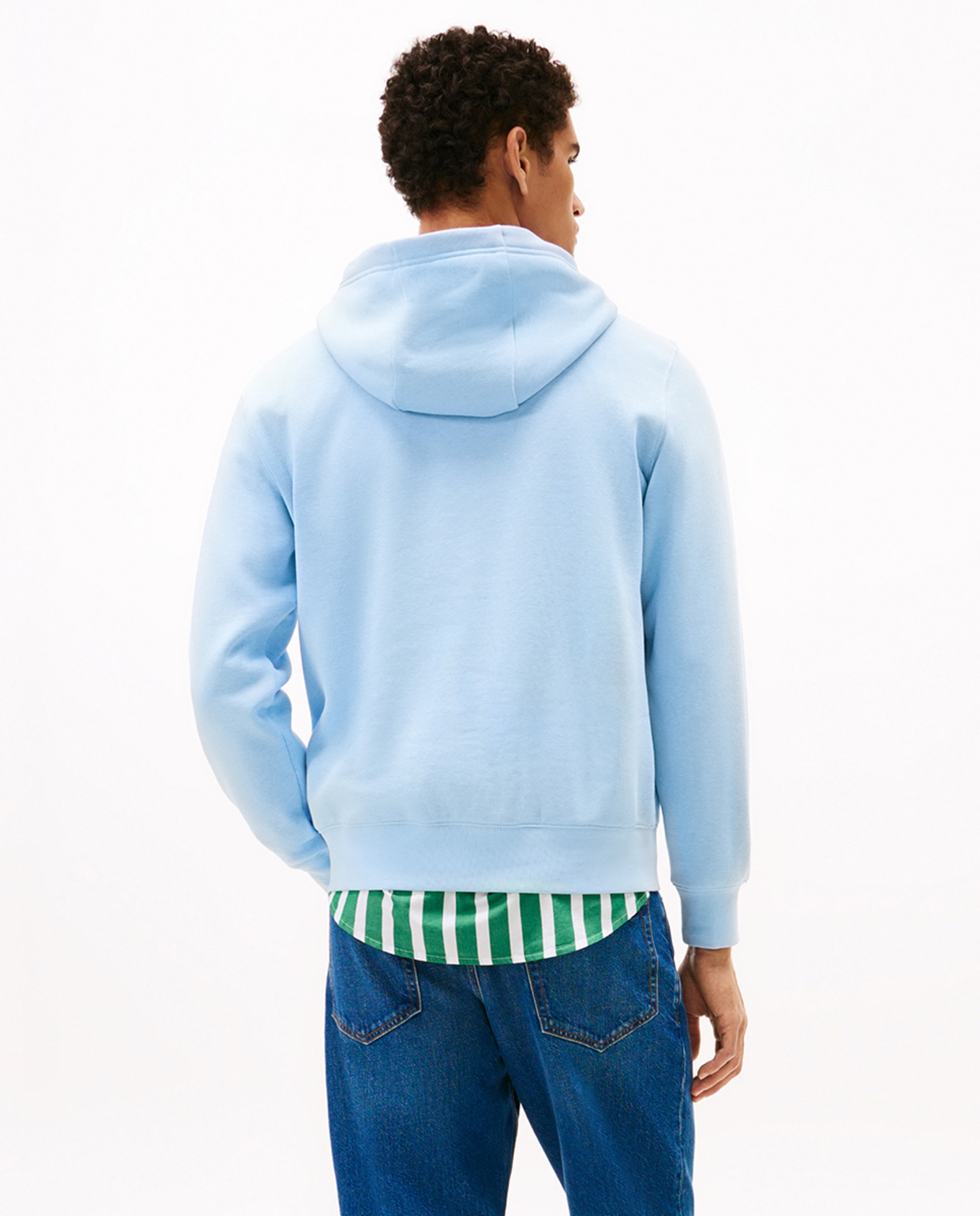 Sweatshirt com Capuz e sem Fecho de Correr Azul-2