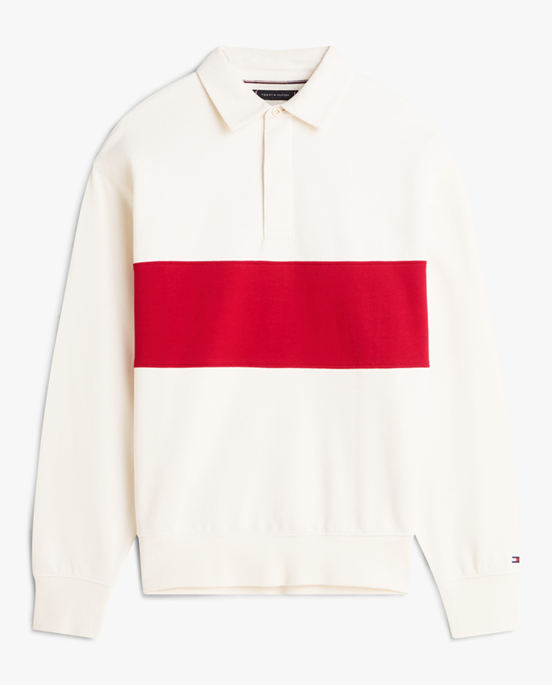Sweatshirt Tipo Polo Estampada Branco-4