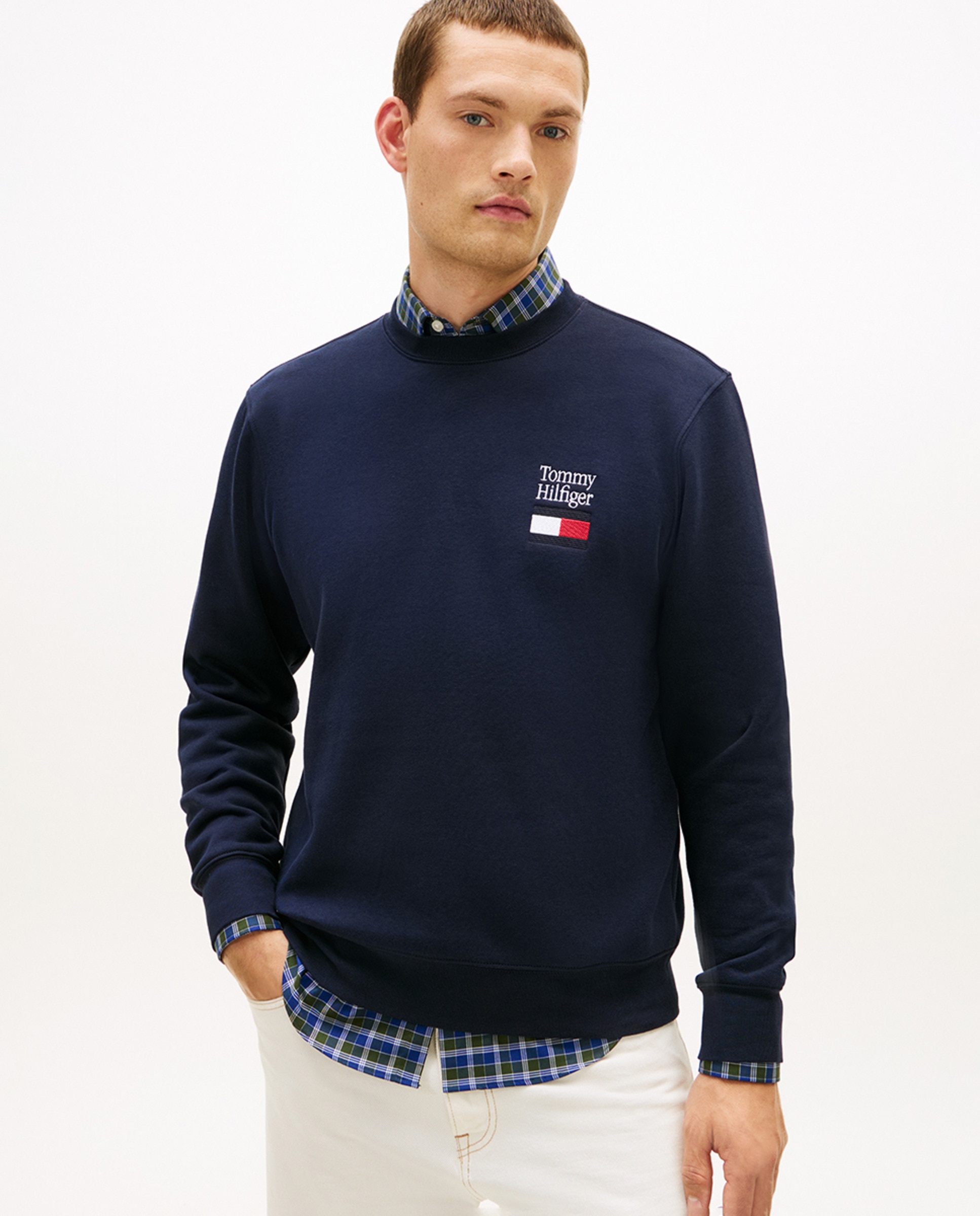 Sweatshirt sem Capuz nem Fecho de Correr Azul-marinho-1