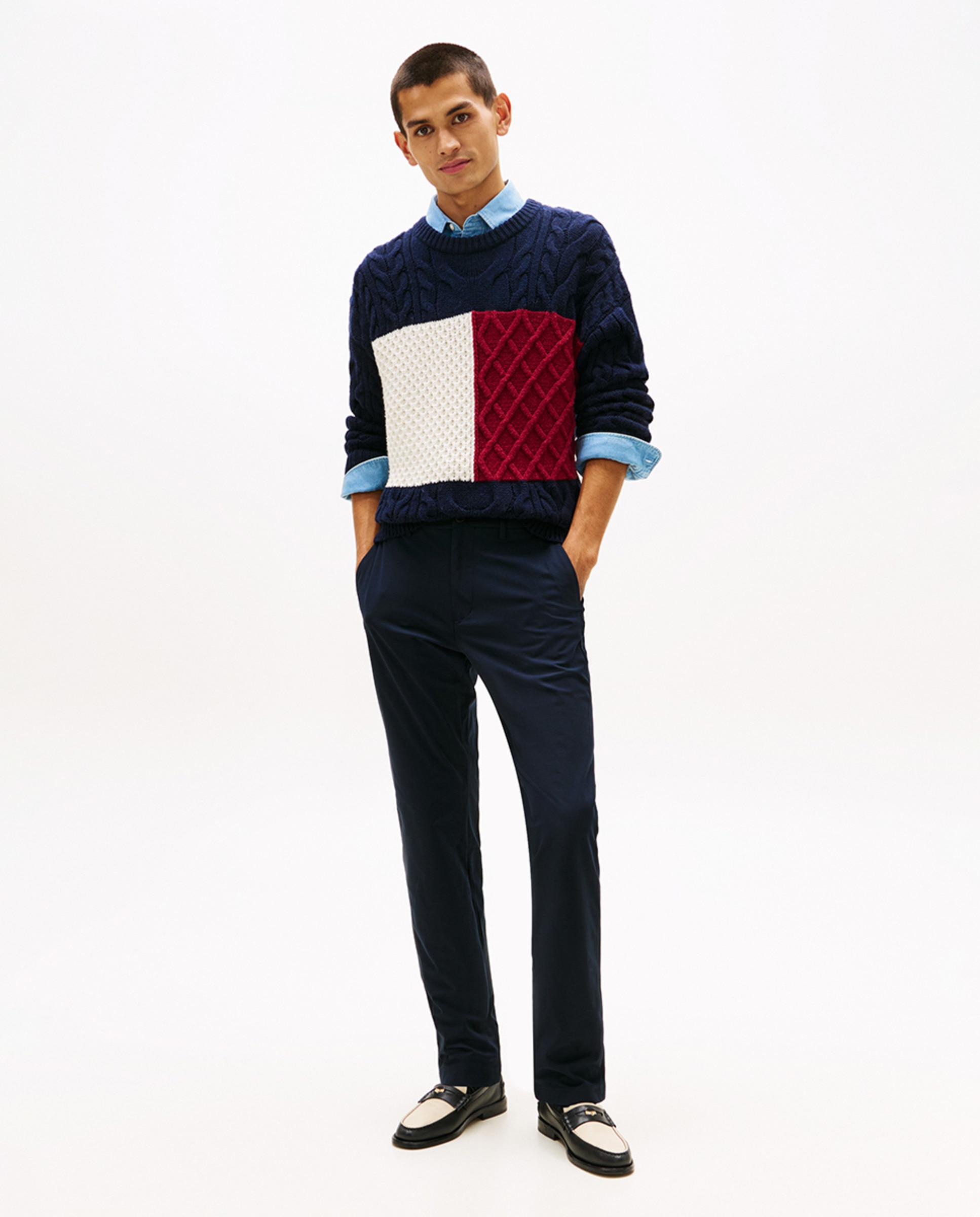 Calças Chino Técnicas Azul-marinho-1