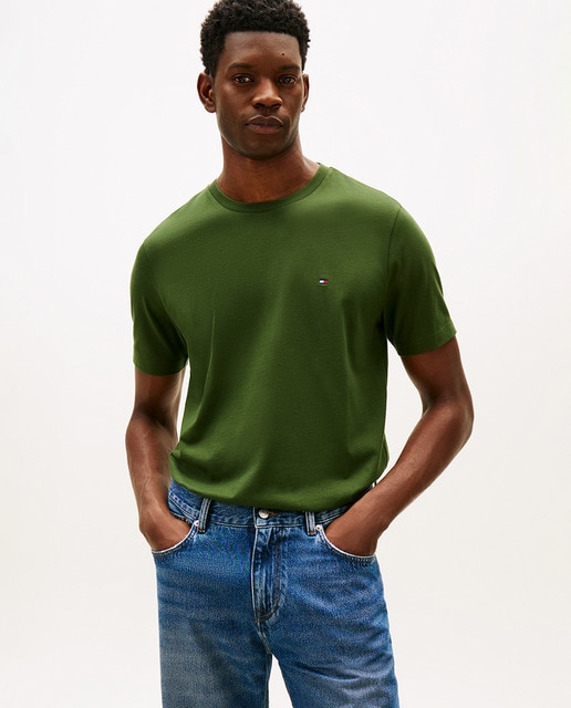 Imagen 0 de Camiseta de hombre regular de manga corta con bandera bordada