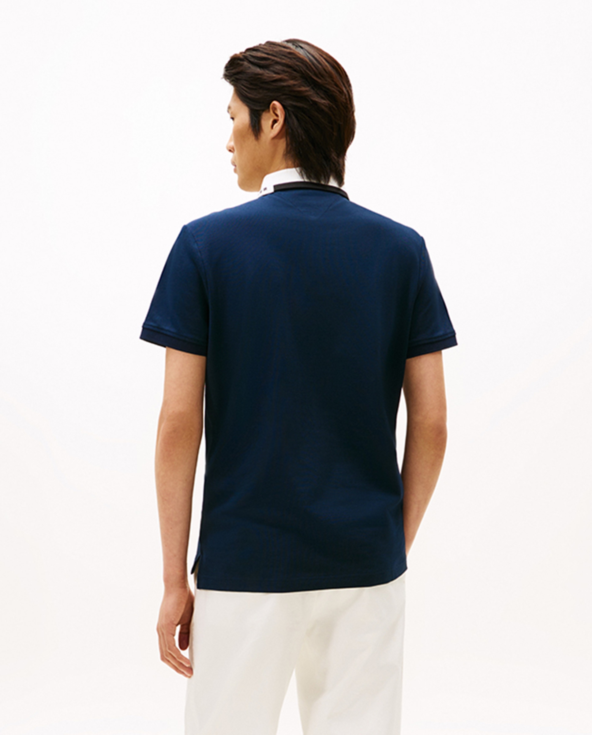 Polo de Manga Curta com Estampado Azul-marinho-2