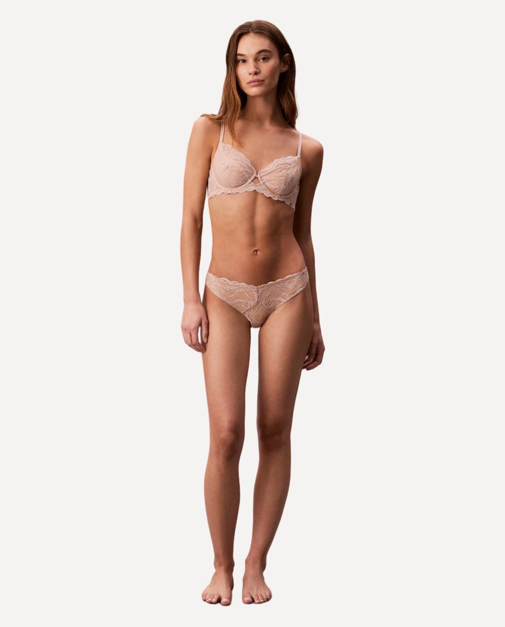Soutien sem Copa Moldada Sensual Stretch Lace Bege-3