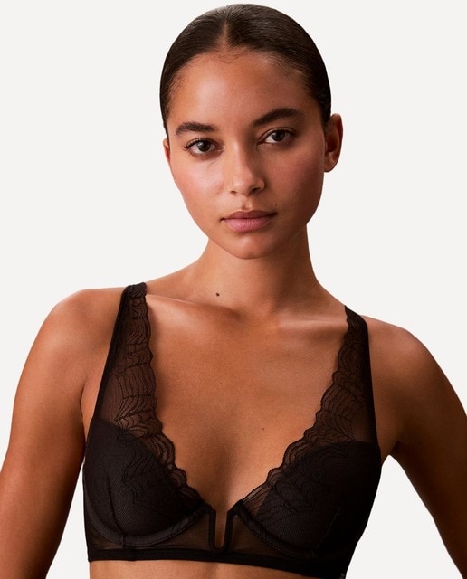 Imagem 0 de Soutien de Copa Moldada CK Black Geo Lace