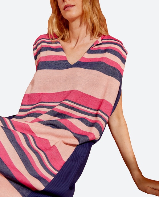 Imagen 0 de Vestido midi rayas