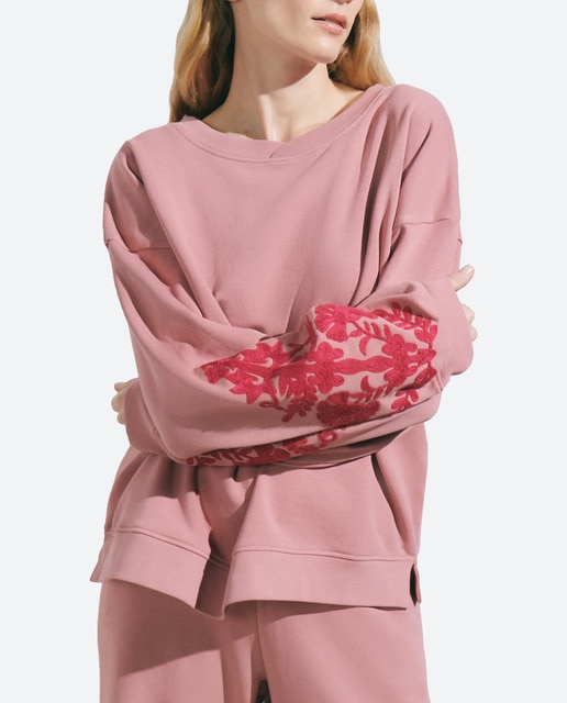 Imagen 0 de Sudadera de mujer con mangas bordadas