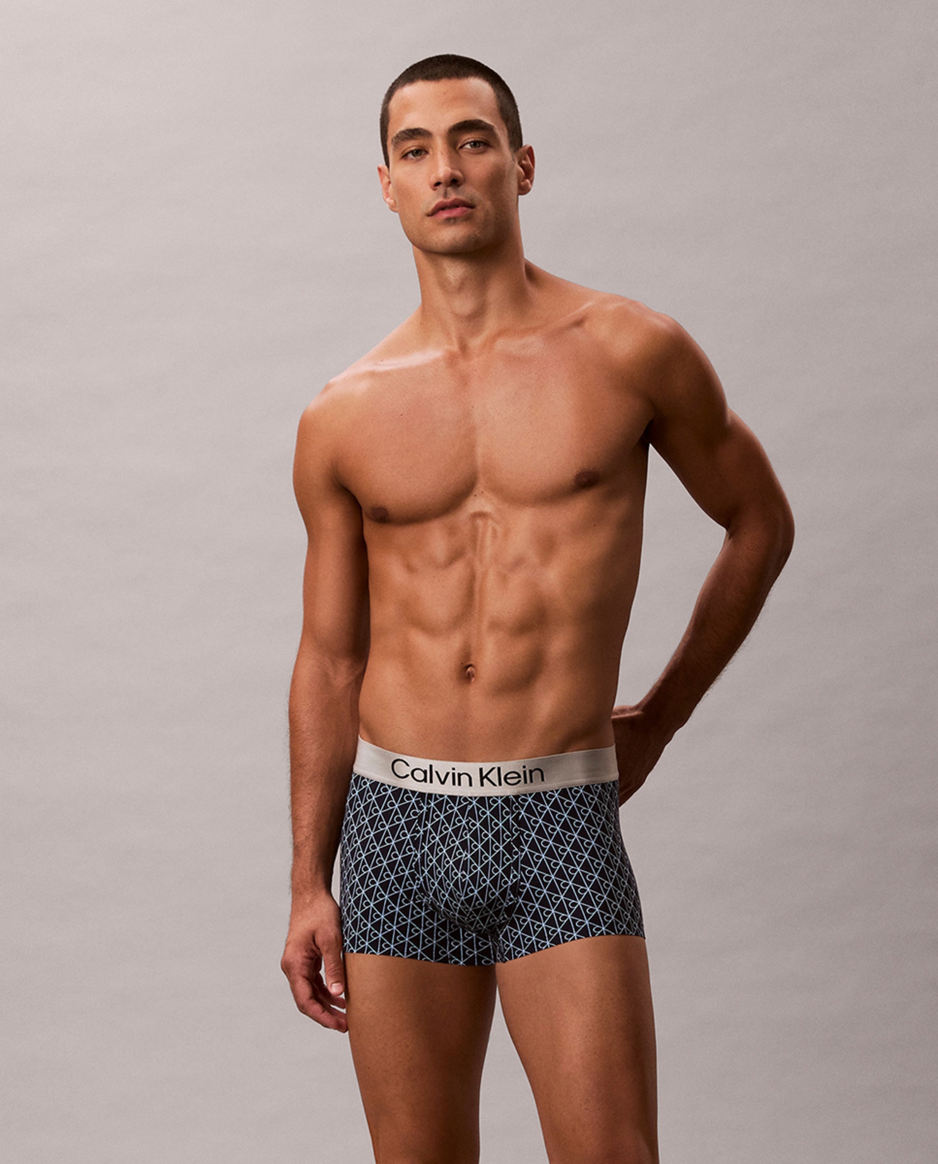 Pack de 3 Boxers Compridos - Icon Cotton Stretch Azul-3