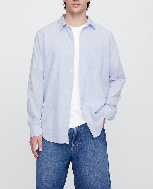 Imagen 0 de Camisa de hombre de lino standard fit