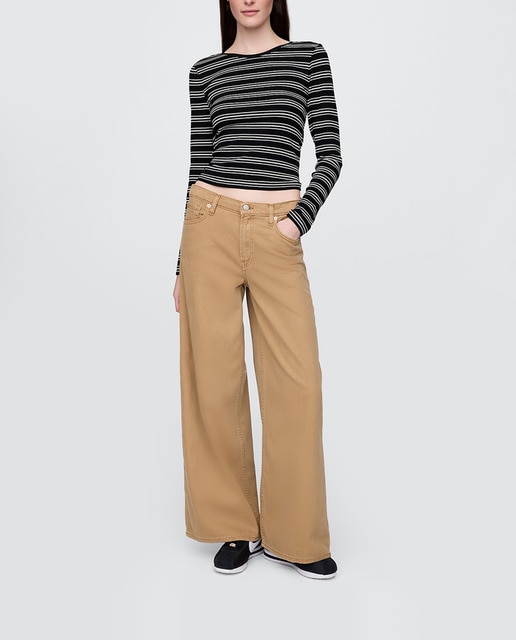 Imagen 0 de Pantalón vaquero ancho de mujer