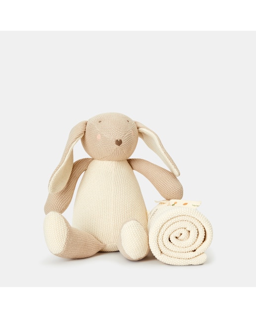 Imagen 0 de Pack de Regalo Cotton Juice Baby Home Manta + Peluche Orgánico Conejo Natural
