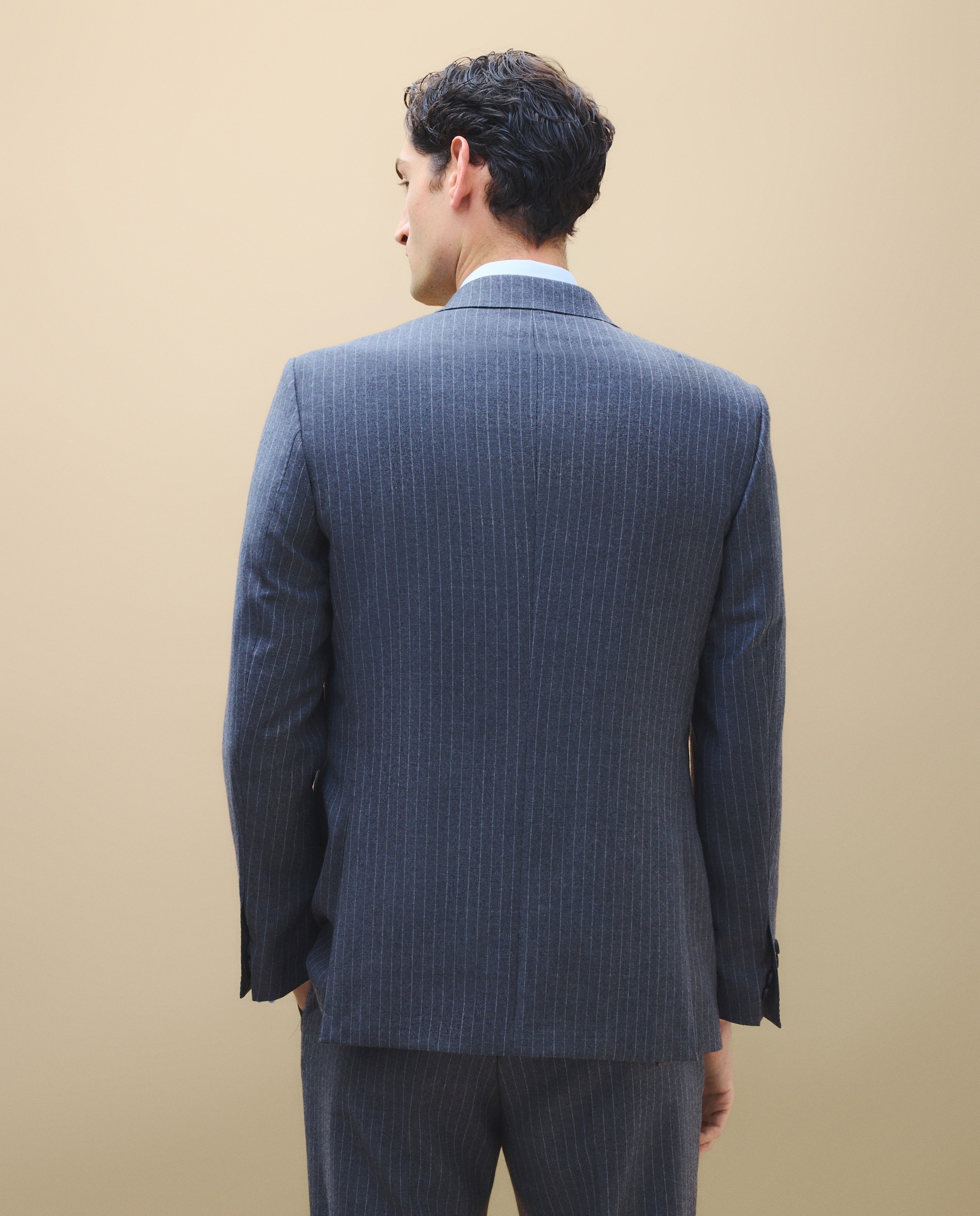 Fato com Risca Diplomática Cinzento-3