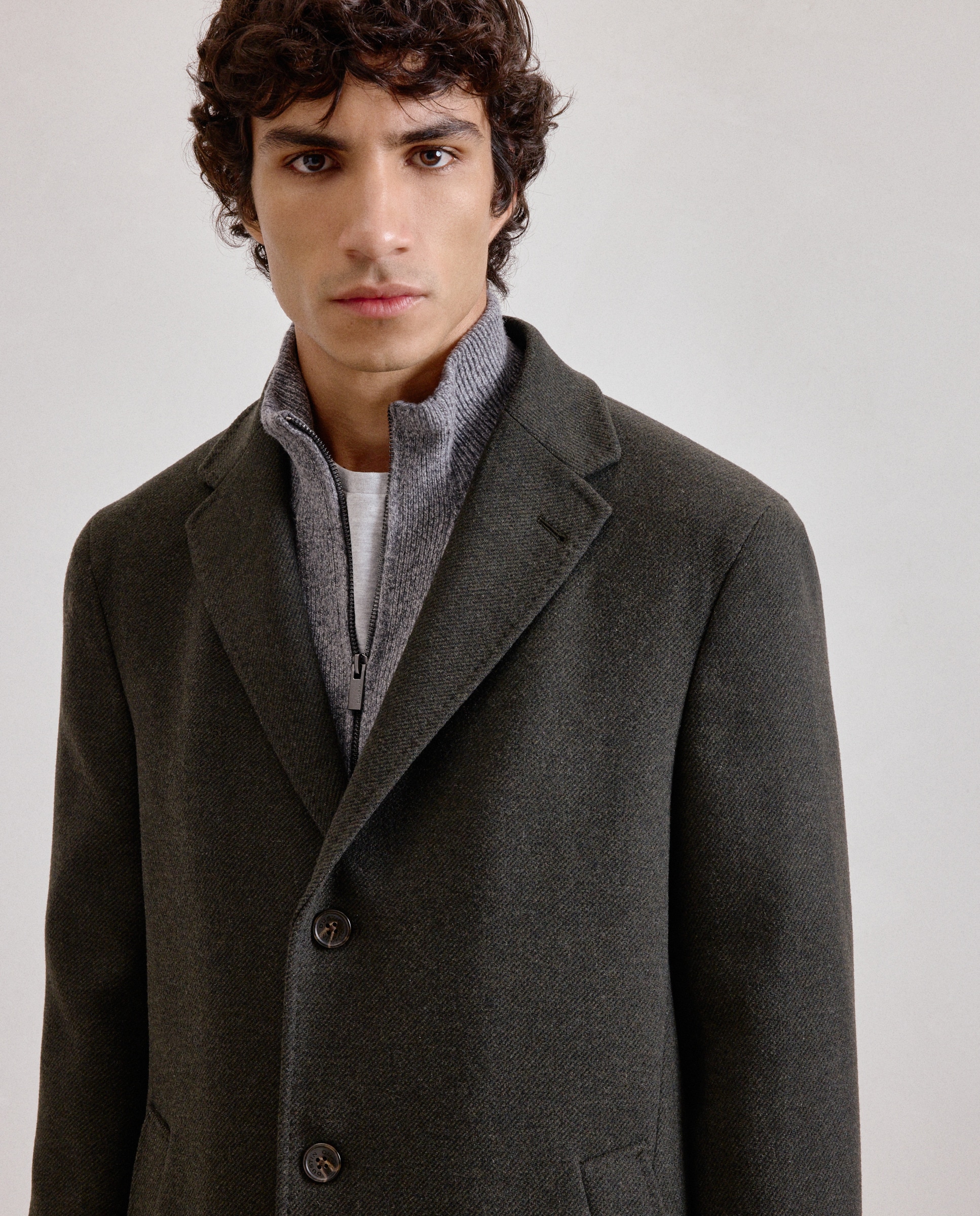 Sobretudo Diagonal Modulável - Verde Verde-escuro-5