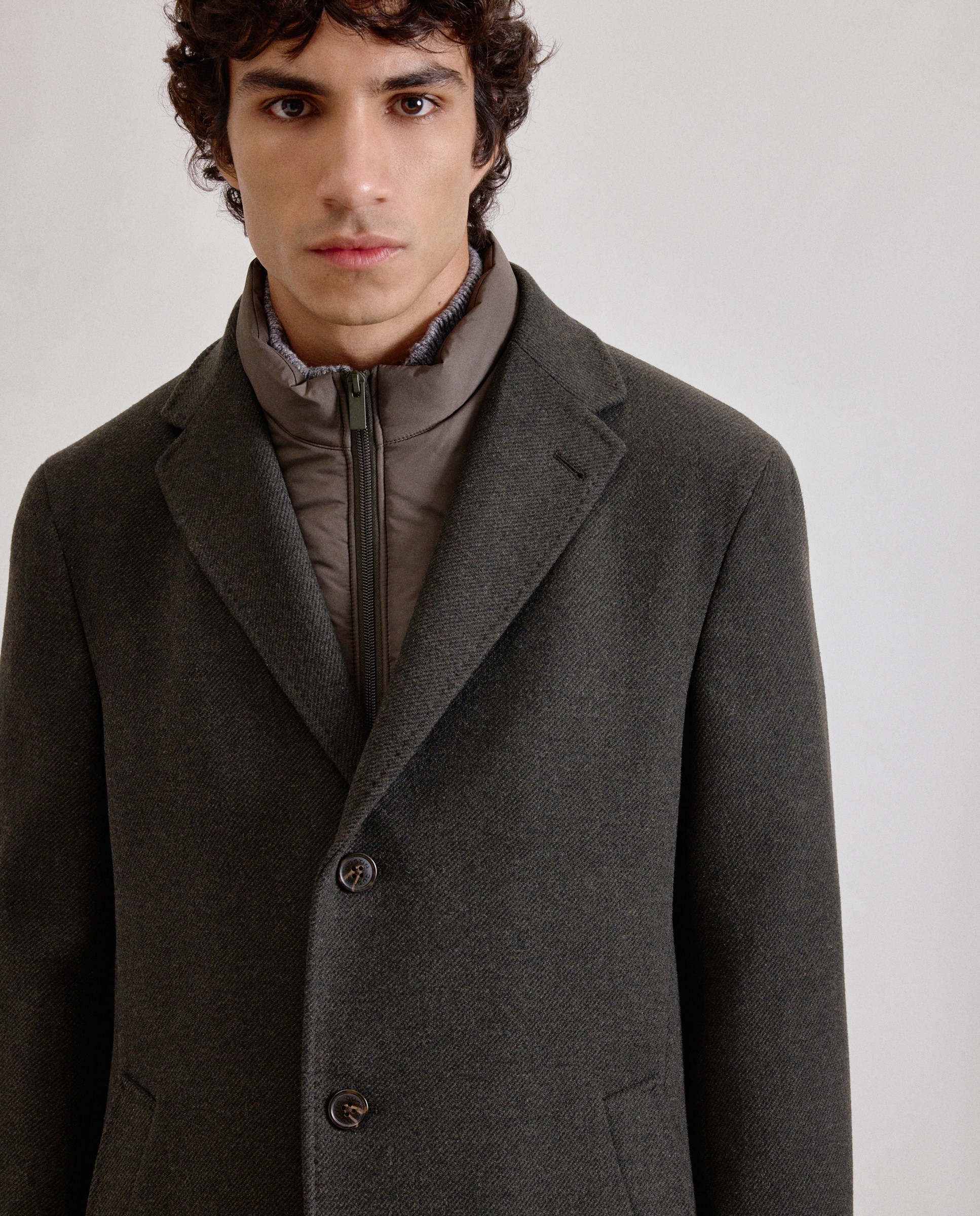 Sobretudo Diagonal Modulável - Verde Verde-escuro-3