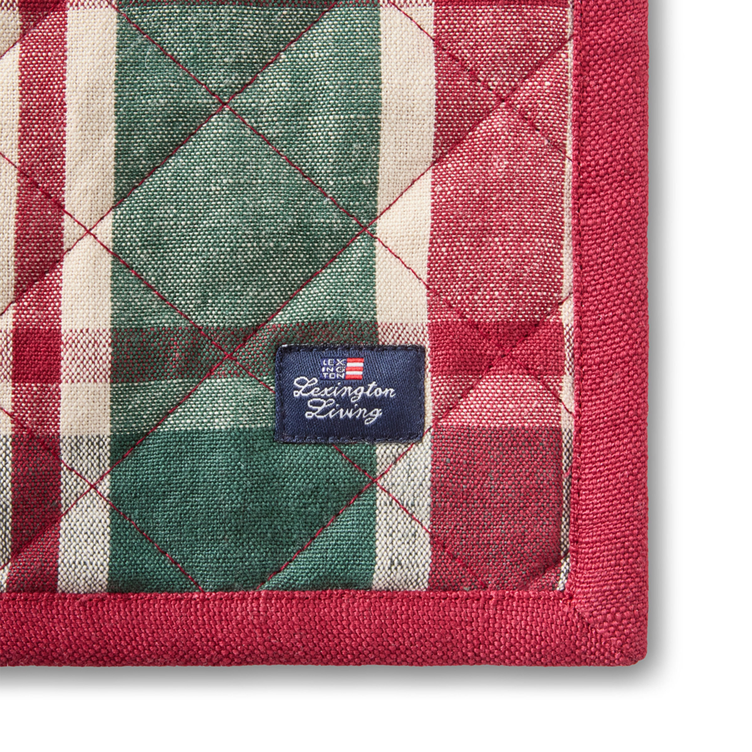 Mantel individual lino y algodón Cuadro Lexington Multicolor-3