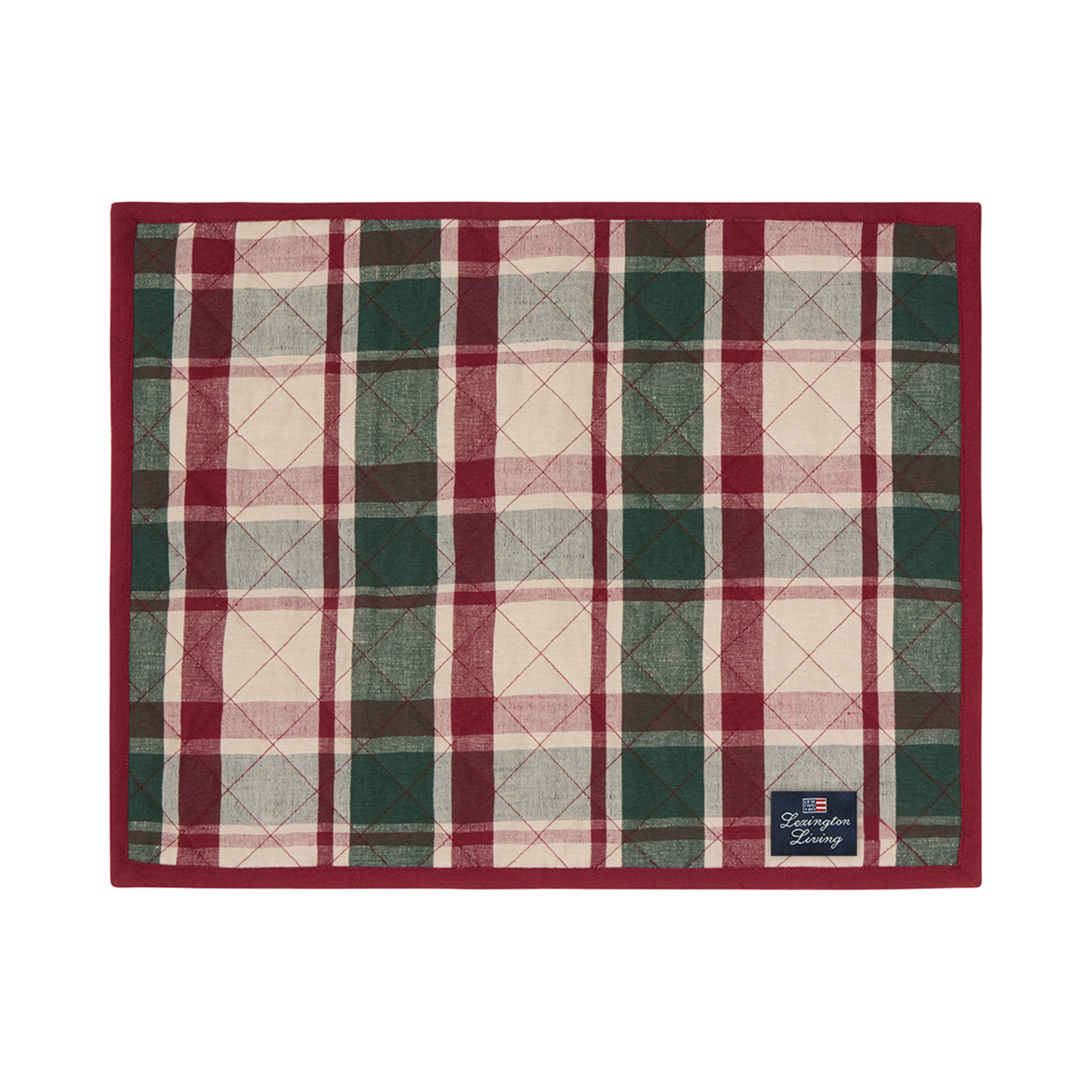 Mantel individual lino y algodón Cuadro Lexington Multicolor-1