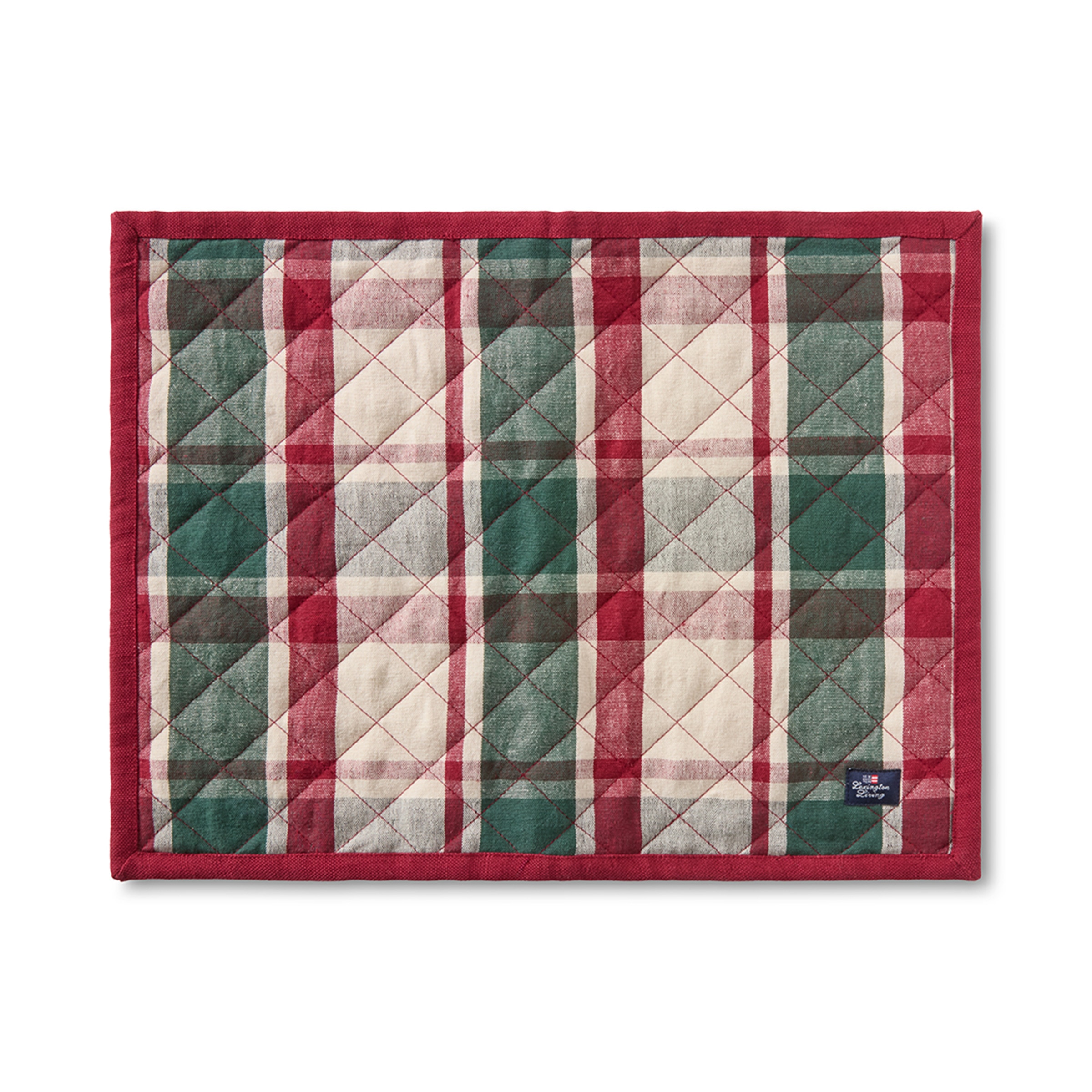 Mantel individual lino y algodón Cuadro Lexington Multicolor-5