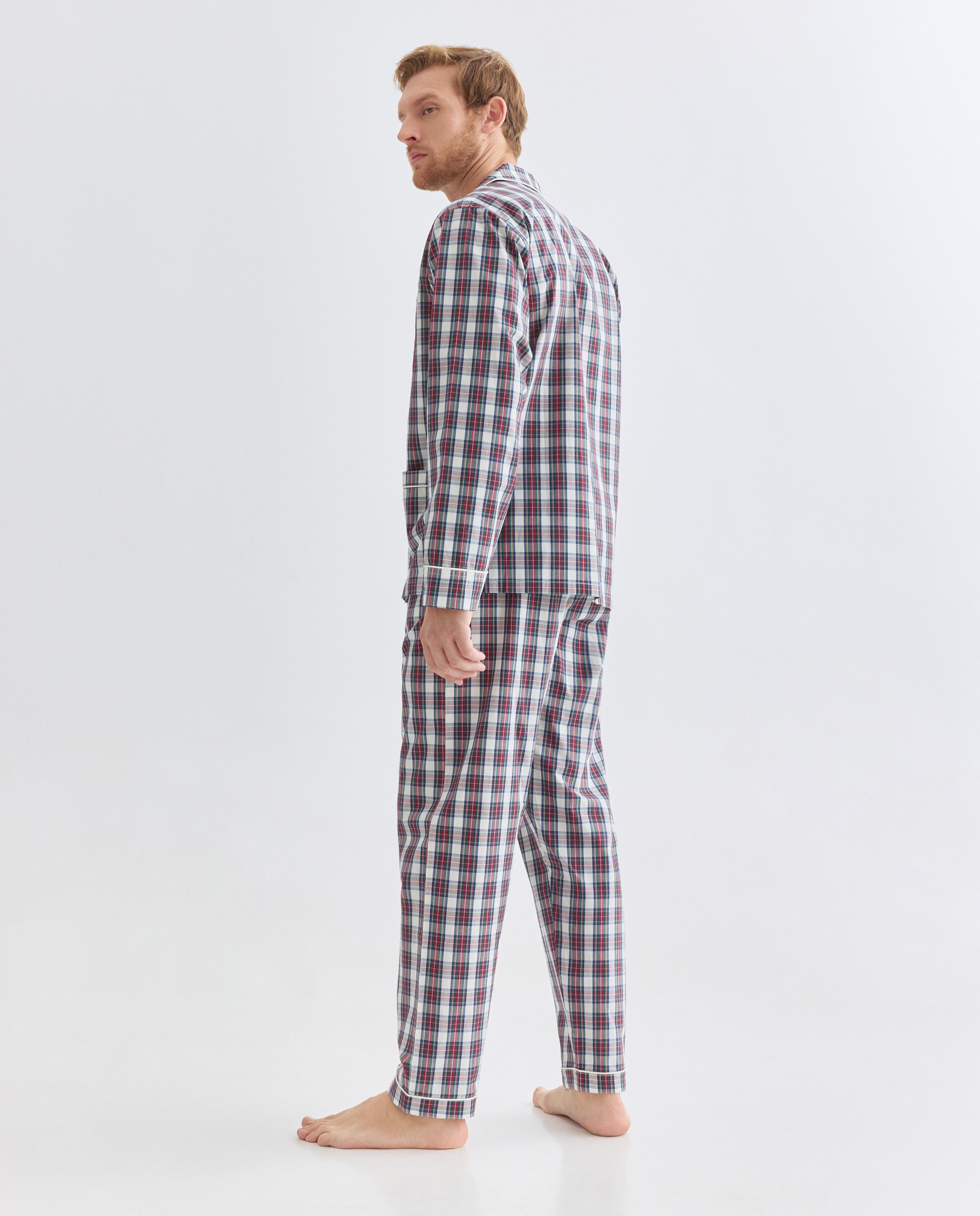 Pijama hombre algodón Rojo-2