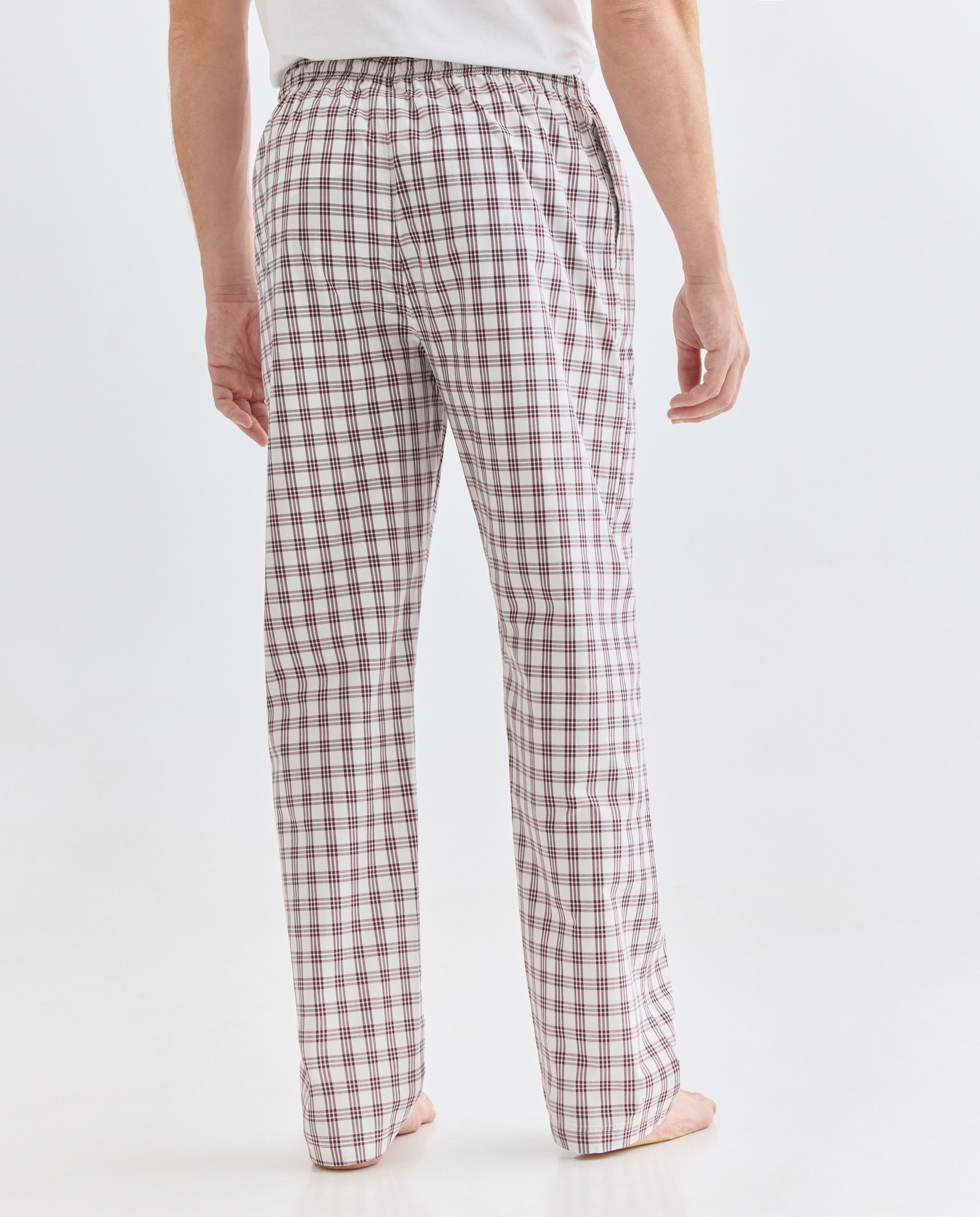 Pantalón Pijama hombre algodón Granate-3